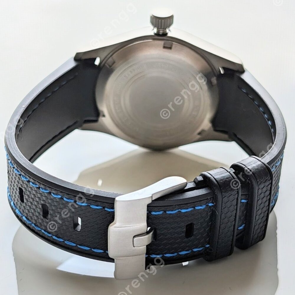 Solid Titanium 36mm Full Automatic Blue Dial Sapp… - image 7